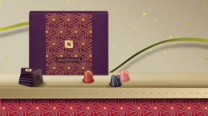 Stap: Ontvang een doosje Dark Chocolate met Cocoa Nibs