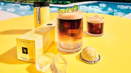 Step: Receive a 10 Coconut Vanilla Flavour Over Ice Vertuo Line capsules for free